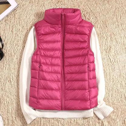 Ultra Light Down Vest for Women - Sleeveless Puffer Jacket, Warm Lightweight Layer