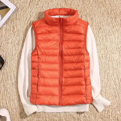 Ultra Light Down Vest for Women - Sleeveless Puffer Jacket, Warm Lightweight Layer