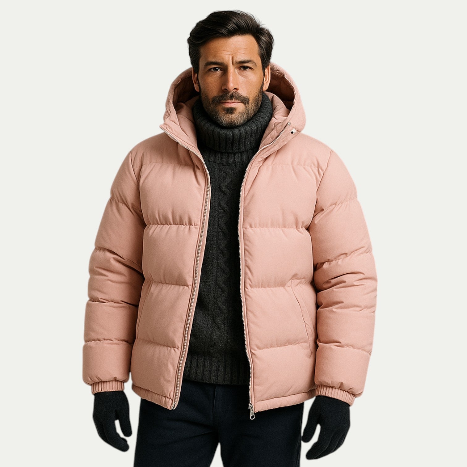 Unisex Waterproof Down Hooded Puffer Winter Parka Jacket