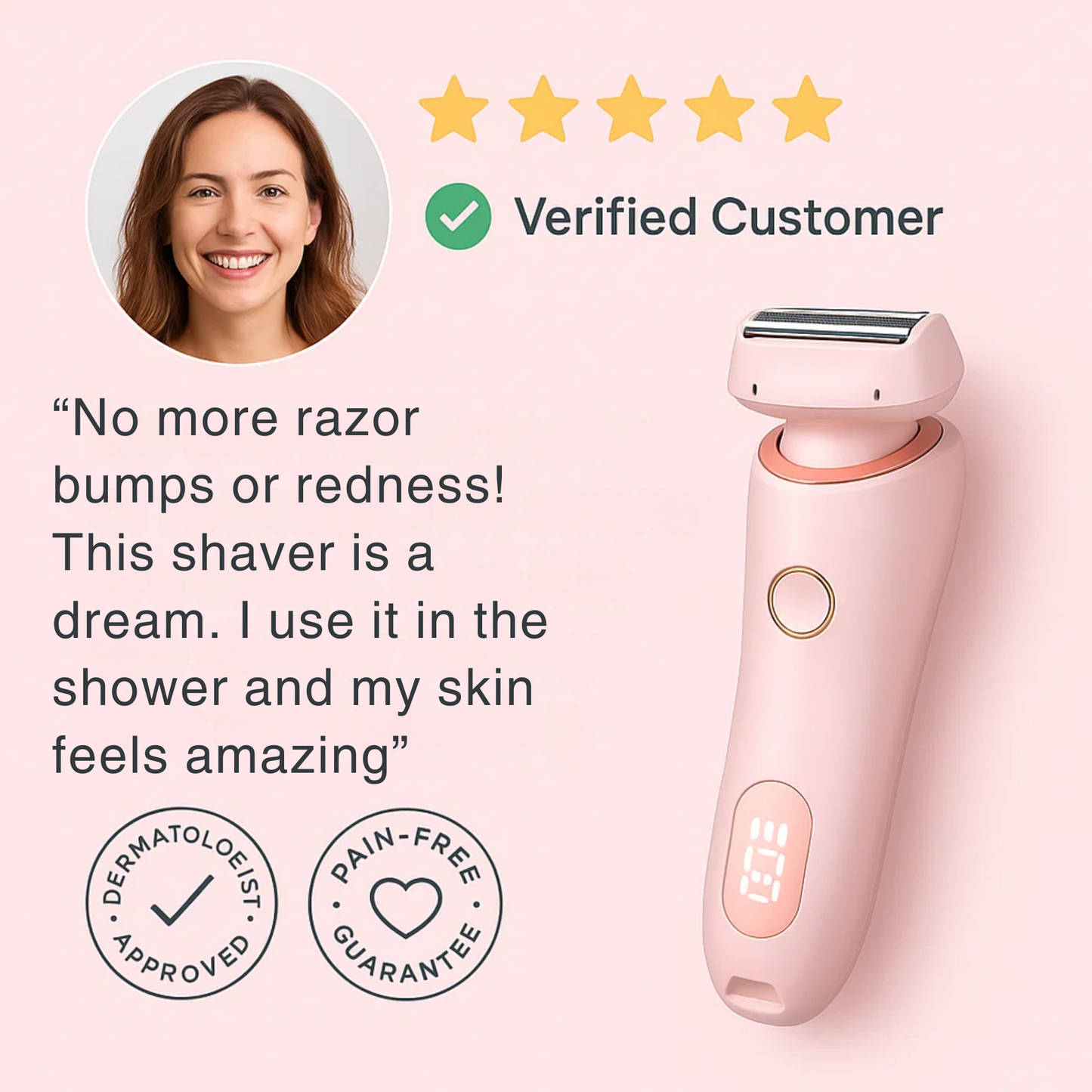 Women’s Pubic Shaver | Gentle Electric Razor for Sensitive Skin | Precise Trimming for Smooth Skin