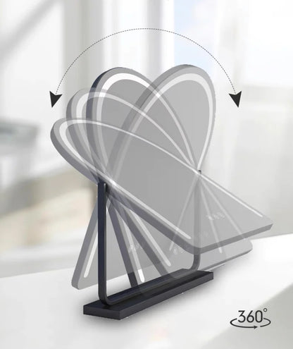 Large Arched LED Vanity Mirror | 360° Rotation, Dimmable Brightness & 3 Light Modes for Bedroom and Dressing Room