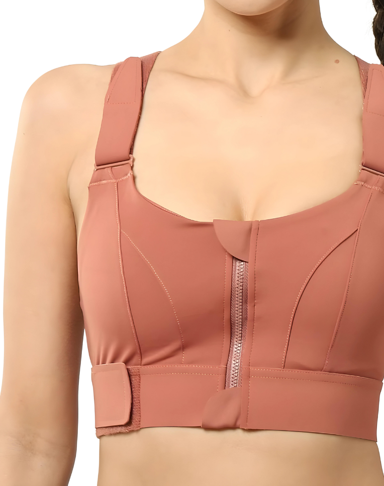 Adjustable Supportive Sports Bra for High-Impact Workouts & Running - Comfortable Fit for All Sizes