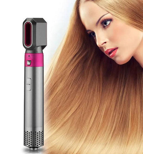 5-in-1 Hair Dryer Brush and Curling Iron Set for Quick Drying, Styling, and Curling Hair at Home