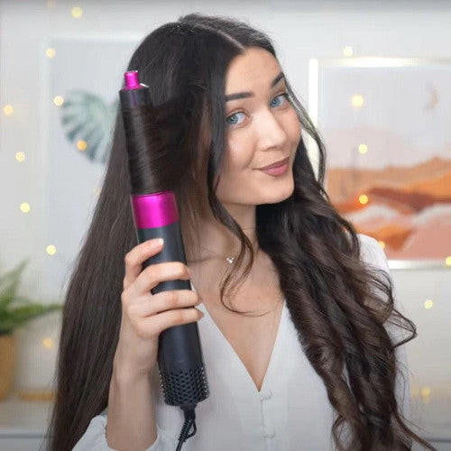 5-in-1 Hair Dryer Brush and Curling Iron Set for Quick Drying, Styling, and Curling Hair at Home