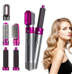 5-in-1 Hair Dryer Brush and Curling Iron Set for Quick Drying, Styling, and Curling Hair at Home