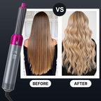 5-in-1 Hair Dryer Brush and Curling Iron Set for Quick Drying, Styling, and Curling Hair at Home