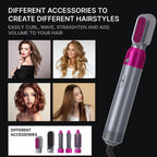 5-in-1 Hair Dryer Brush and Curling Iron Set for Quick Drying, Styling, and Curling Hair at Home