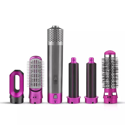 5-in-1 Hair Styler & Curling Iron | Hot Air Brush Multistyler with Attachments for Waves, Volume & Curls – Fast Heat, Easy for Beginners