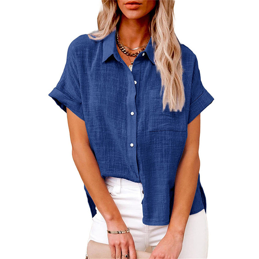 Lightweight Cotton-Linen Blouse | Breathable, Loose Fit & Ideal for Summer Wear
