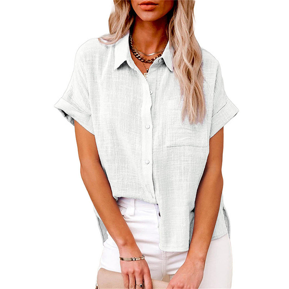 Lightweight Cotton-Linen Blouse | Breathable, Loose Fit & Ideal for Summer Wear