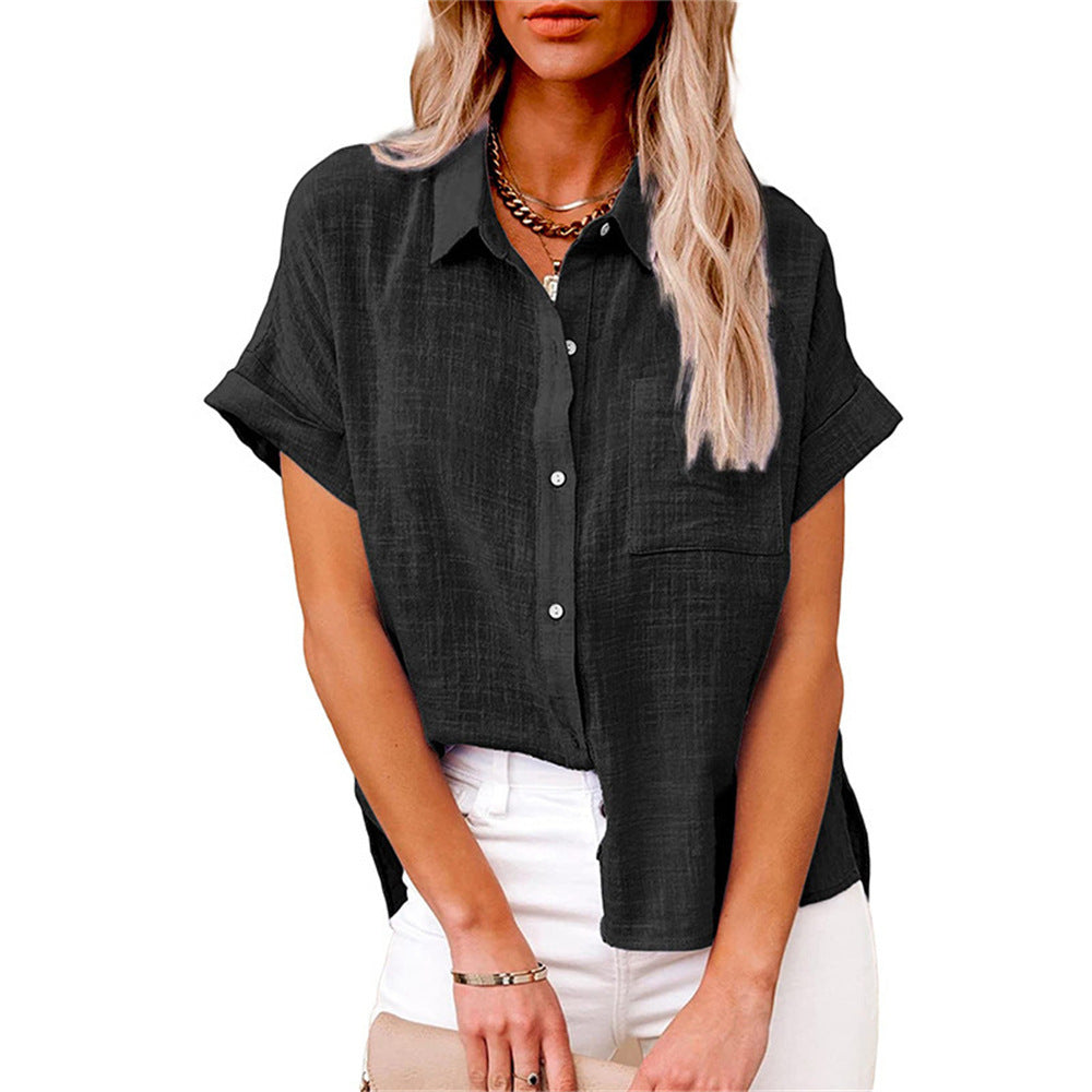 Lightweight Cotton-Linen Blouse | Breathable, Loose Fit & Ideal for Summer Wear