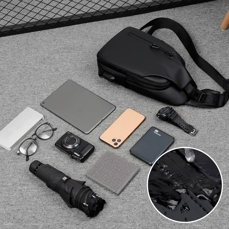 AetherGuard™ | Waterproof Anti-Theft Crossbody Bag | Secure Sling Bag for Travel, Hiking & Daily Use
