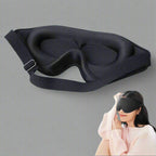 3D Light Blocking Sleep Eye Mask with Adjustable Strap for Travel, Meditation, Insomnia Relief, and Deep Sleep