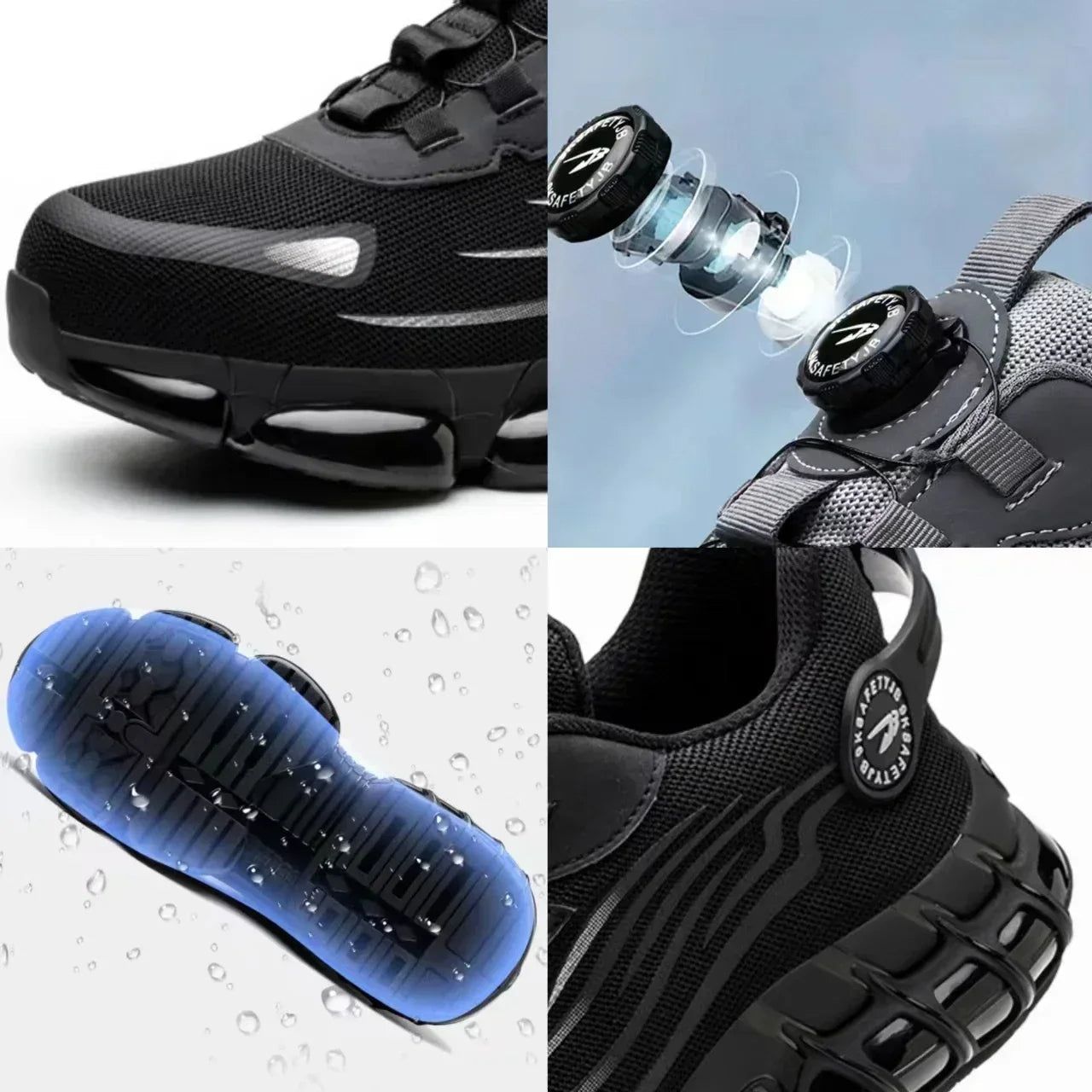 Safety Sneakers with Steel Toe | Puncture-Resistant, Breathable Mesh & Dial Fastening for Workshops and Warehouses