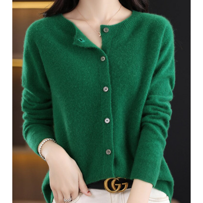 Women's Long Sleeve V-Neck Cardigan | Comfortable, Versatile & Ideal for Winter Wardrobe