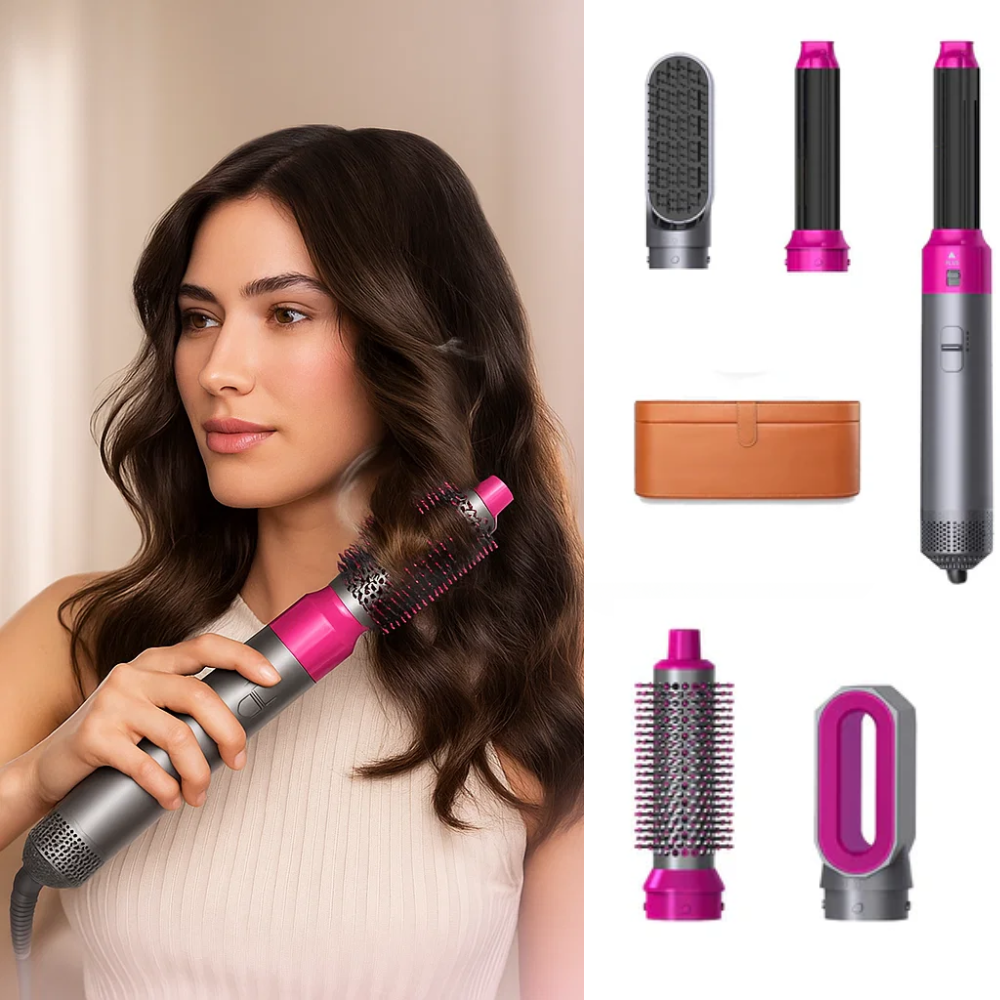 5 in 1 Hair Styler | Curling, Straightening & Drying with Coanda Effect for All Hair Types