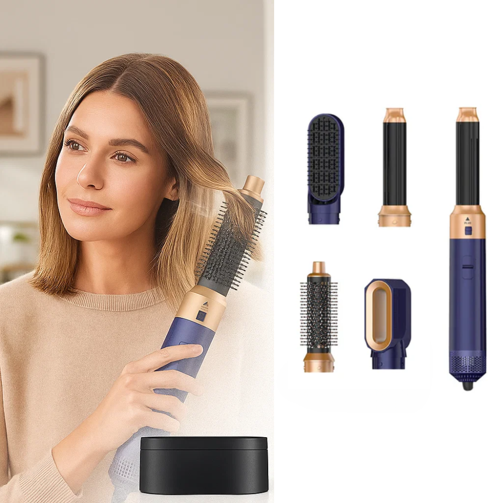5 in 1 Hair Styler | Curling, Straightening & Drying with Coanda Effect for All Hair Types