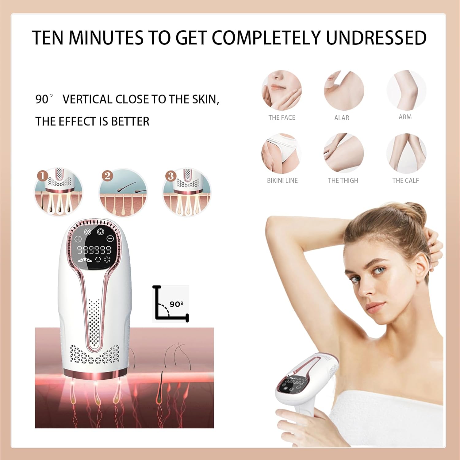 Profesional IPL Laser Hair Removal Machine - Effective Home Hair Trimmer Removal Tool