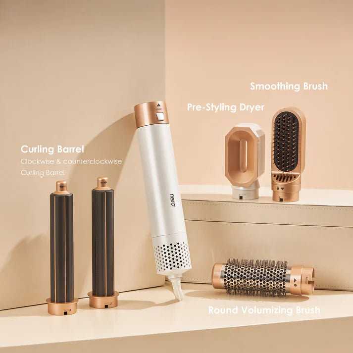 5 in 1 Hair Styler | Curling, Straightening & Drying with Coanda Effect for All Hair Types