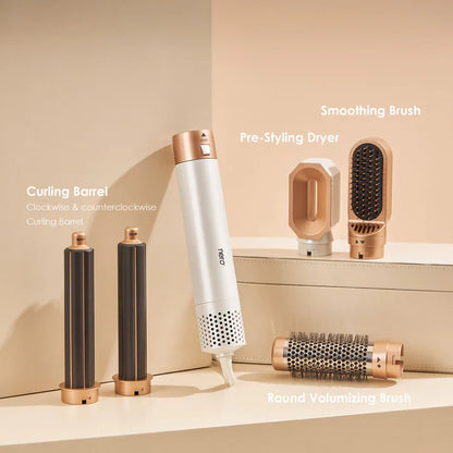 5 in 1 Hair Styler | Curling, Straightening & Drying with Coanda Effect for All Hair Types