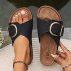Orthopaedic Flat Sandals | Adjustable Buckle Straps for All-Day Comfort & Everyday Wear