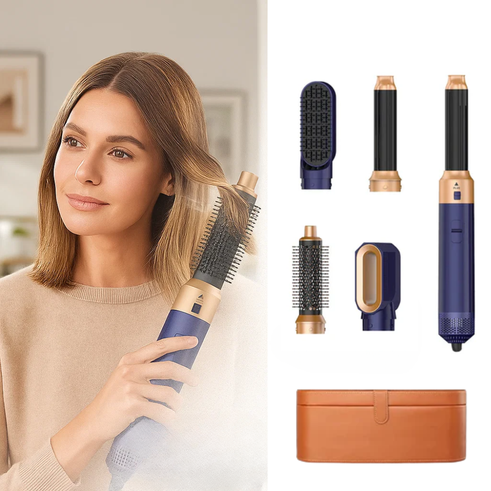 5 in 1 Hair Styler | Curling, Straightening & Drying with Coanda Effect for All Hair Types