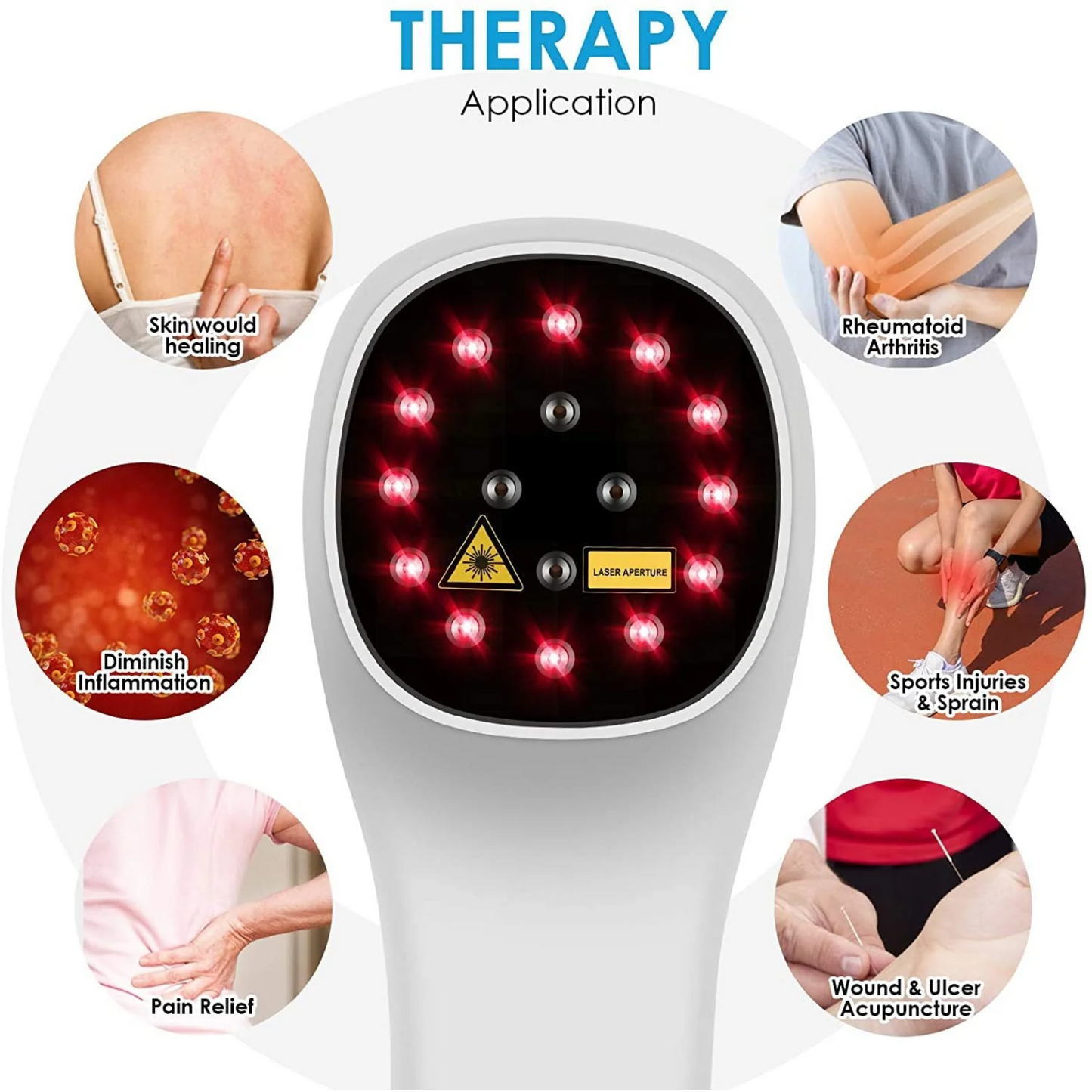 Cold Laser LLLT Therapy Device – Handheld Red Light Laser for Pain Relief and Muscle Recovery