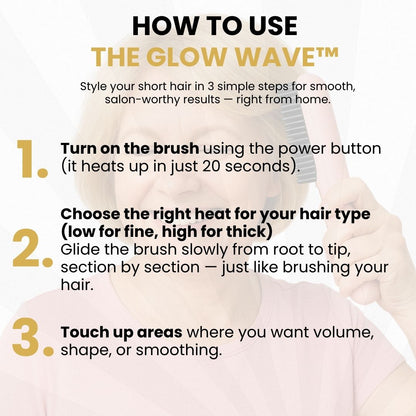 Wireless Heated Hair Brush | Customizable Heat Settings & Safe for All Hair Types, Perfect for Travel and On-the-Go Styling