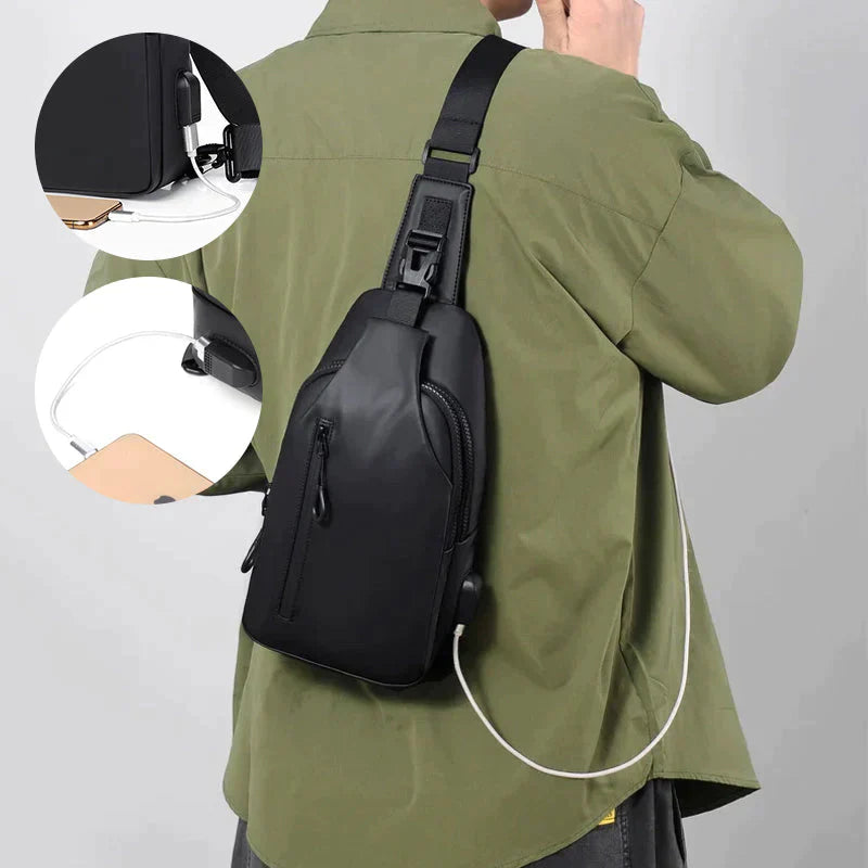AetherGuard™ | Waterproof Anti-Theft Crossbody Bag | Secure Sling Bag for Travel, Hiking & Daily Use