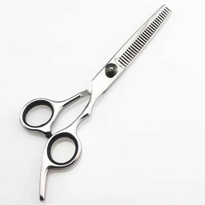 Professional Japan 4CR 6 Inch Hair Cutting Scissors Set Black Professional Stainless Steel Hair Salon Scissors, Thinning