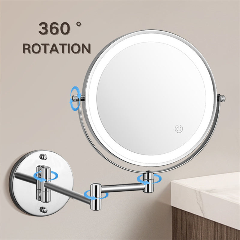 Rechargeable Lighted Magnifying Mirror for Makeup and Shaving - Mountable Bathroom Essentials