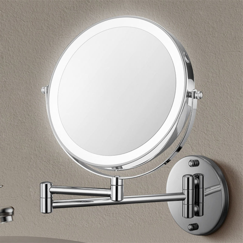 Rechargeable Lighted Magnifying Mirror for Makeup and Shaving - Mountable Bathroom Essentials