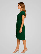 Women's Wrap Midi Dress V-Neck Green