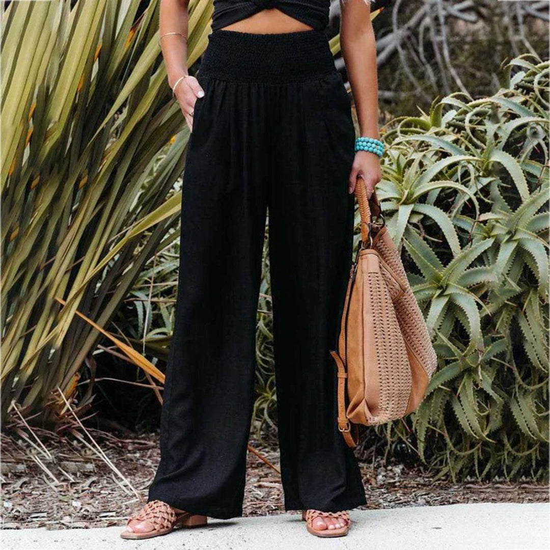Linen Summer Trousers | Lightweight, Stretchable & Comfortable for Women on Warm Days