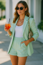 Summer Blazer & Shorts Set | Comfortable, Modern Design & Versatile for Office and Casual Outings