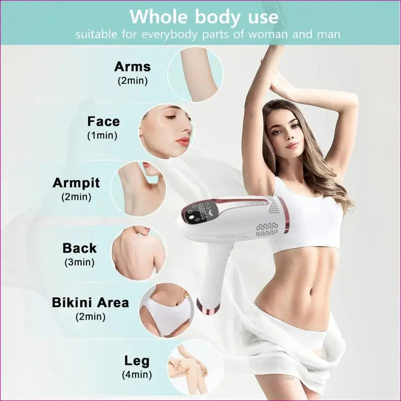 Profesional IPL Laser Hair Removal Machine - Effective Home Hair Trimmer Removal Tool