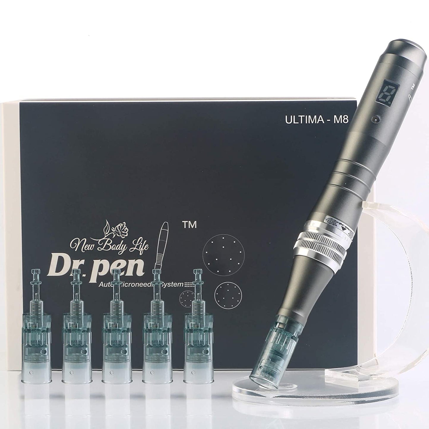 Dr. Pen Ultima M8 Professional Microneedling Pen | Professional Microneedling Dermapen | USB Rechargeable with Cartridges