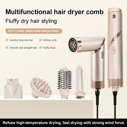 9-in-1 Airstyler Hair Tool | 1600W, Negative Ion Technology & Versatile Attachments for All Hair Types