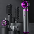 5-in-1 Negative Ion Hair Dryer and Hot Cold Air Styler Comb for Professional Hair Care and Fast Drying