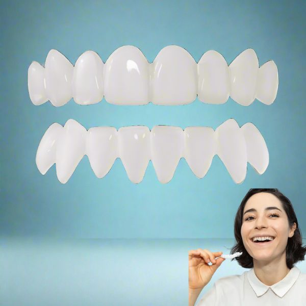 Pop-On Veneers for Instant Smile Makeover | Custom Fit Dental Aesthetic Solution for Teeth Whitening & Gap Coverage