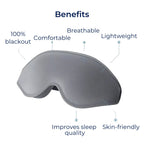 3D Light Blocking Sleep Eye Mask with Adjustable Strap for Travel, Meditation, Insomnia Relief, and Deep Sleep