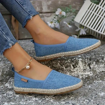 Flat Canvas Espadrilles for Women | Lightweight, Slip-On Design & Comfortable Summer Shoes for Casual Outfits