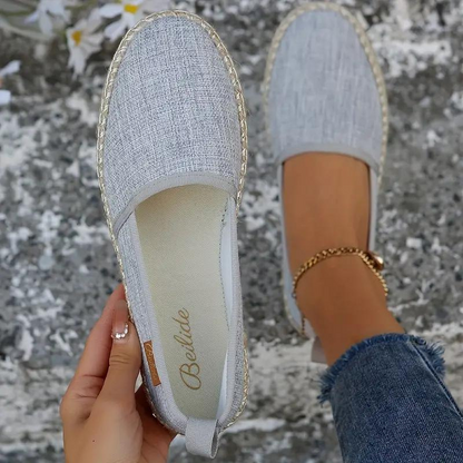 Flat Canvas Espadrilles for Women | Lightweight, Slip-On Design & Comfortable Summer Shoes for Casual Outfits