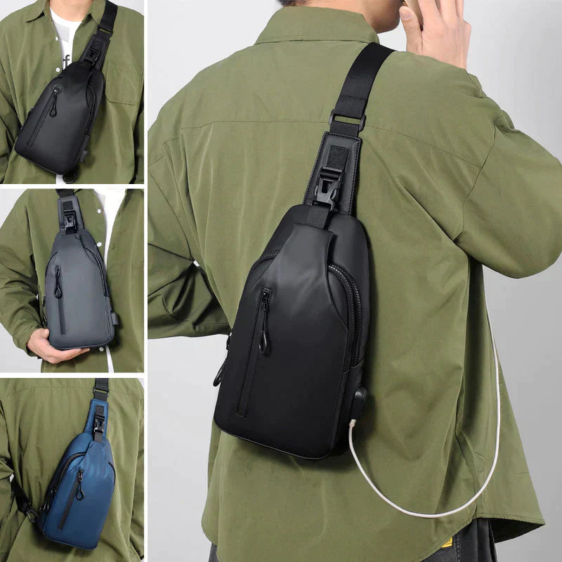 AetherGuard™ | Waterproof Anti-Theft Crossbody Bag | Secure Sling Bag for Travel, Hiking & Daily Use
