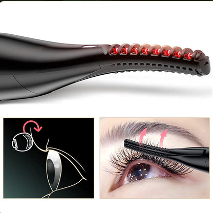Heated Electric Eyelash Curler | 3 Temperature Modes, Quick Heating & USB Rechargeable for Natural and False Lashes