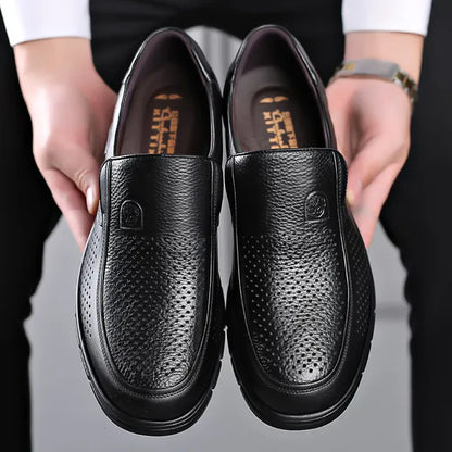 Men's Genuine Leather Casual Shoes | Breathable, Handcrafted & Comfortable for Outdoor Adventures