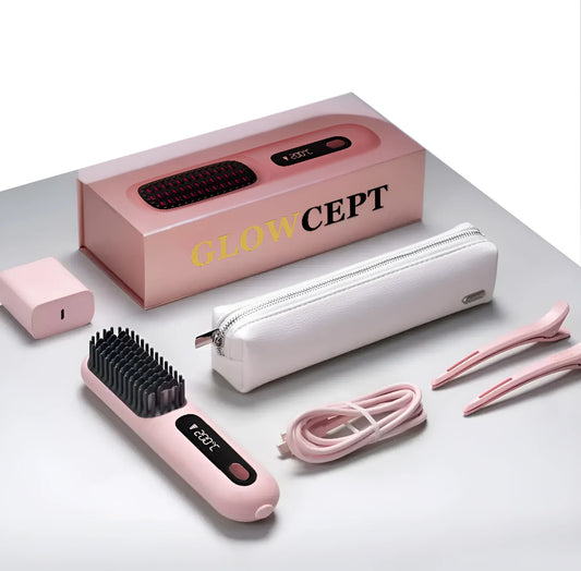 Wireless Heated Brush | Customizable Heat Settings & Portable for Effortless Styling Anytime