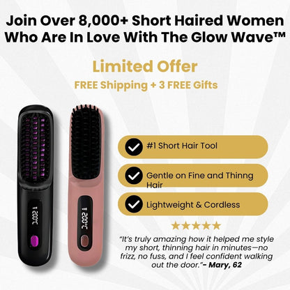 Wireless Heated Hair Brush | Customizable Heat Settings & Safe for All Hair Types, Perfect for Travel and On-the-Go Styling