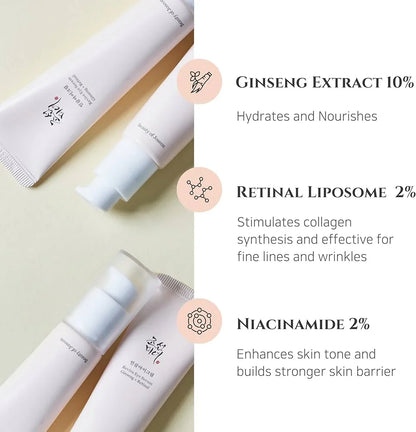 Korean Formula Eye Cream | Anti-Aging, Hydrating Formula with Ginseng & Retinal for Dark Circles and Fine Lines