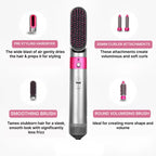 5-in-1 Hair Styler & Curling Iron | Hot Air Brush Multistyler with Attachments for Waves, Volume & Curls – Fast Heat, Easy for Beginners